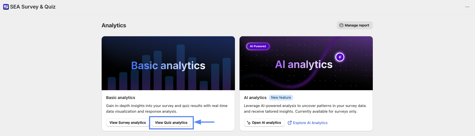 View Quiz Analytics